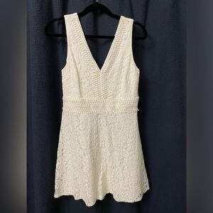 cream lace francesca’s dress